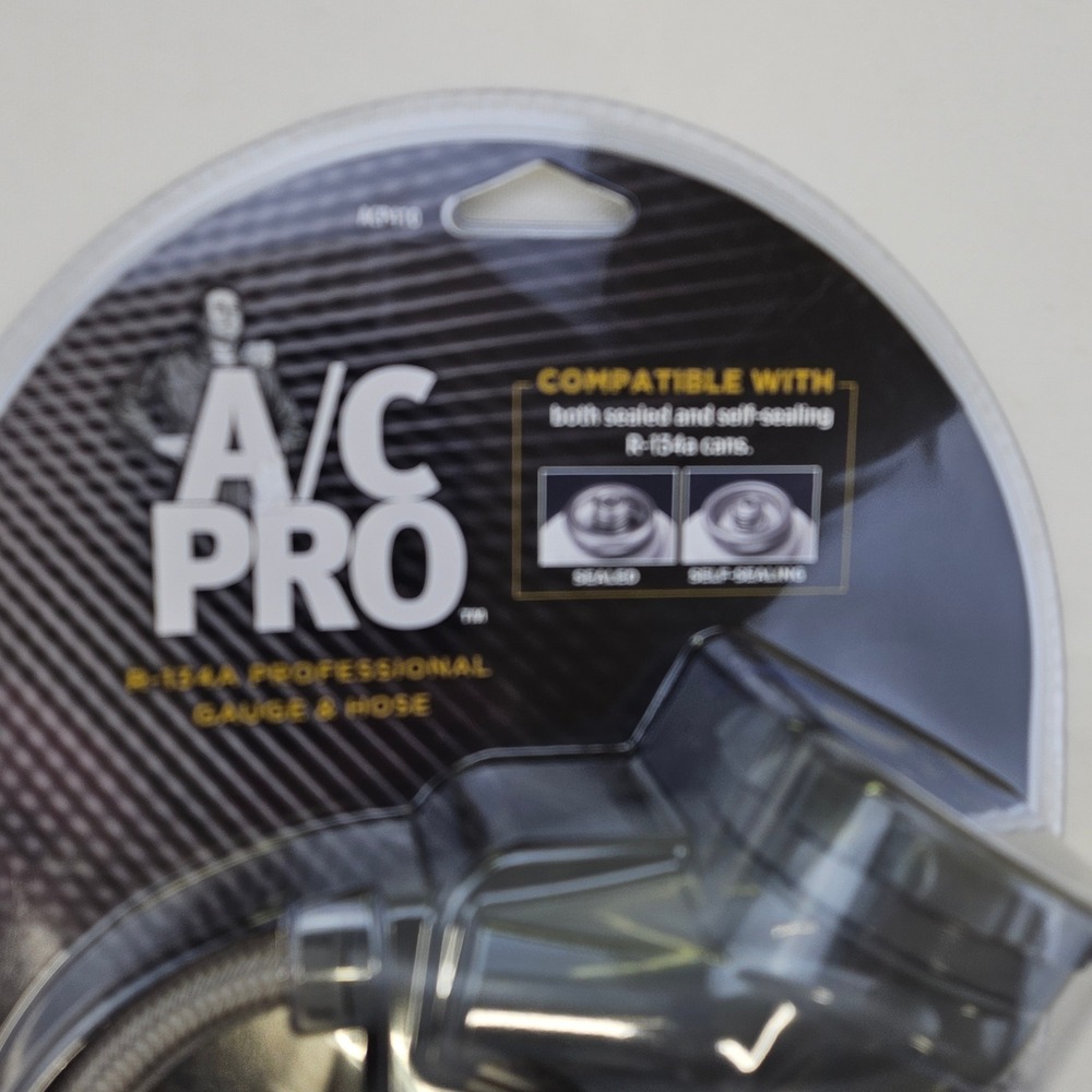 A/C Pro ACP410 R-134a Professional Gauge and Hose with 24 Inch Braided Hose NEW - Picture 2 of 6